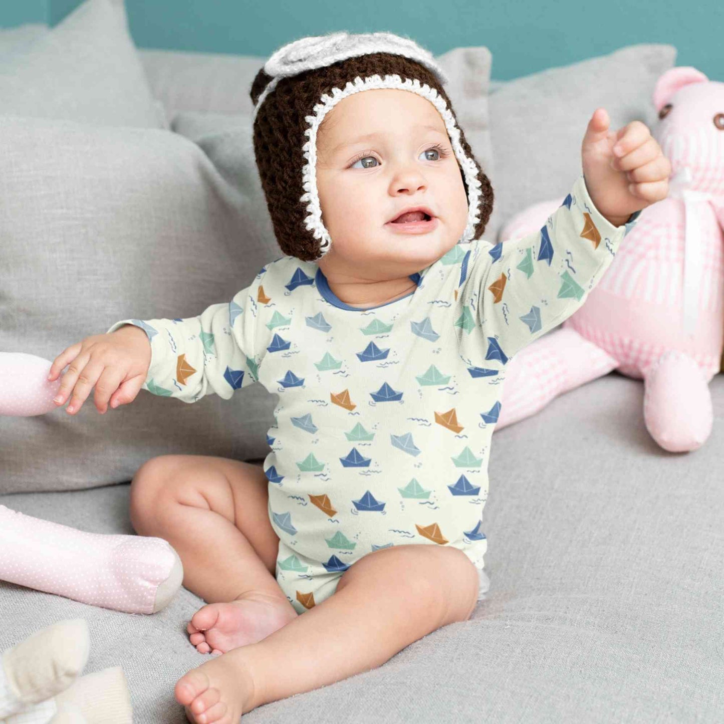 Full Sleeve Bodysuit - Paper Boat