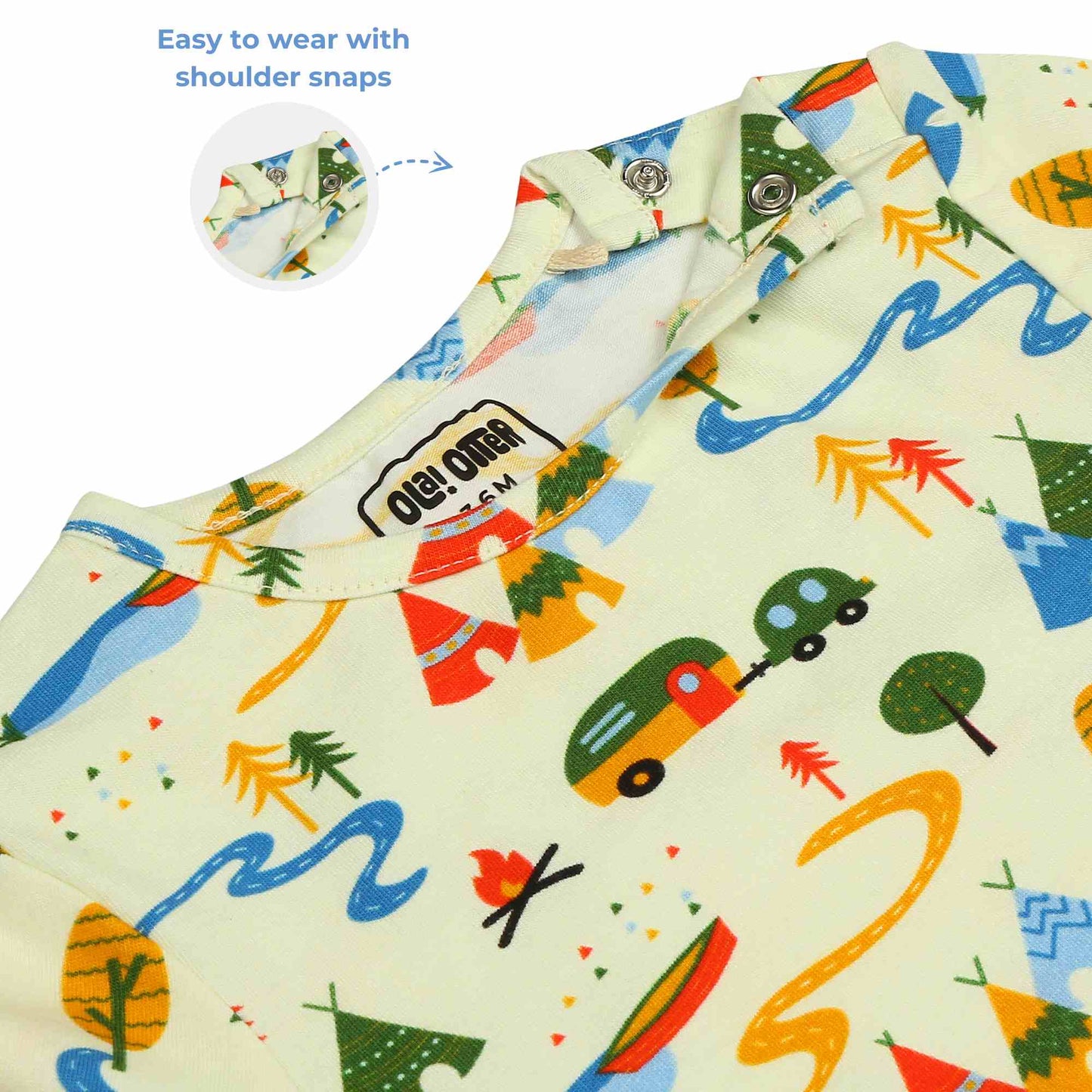 Romper with Footsie - Happy Camping