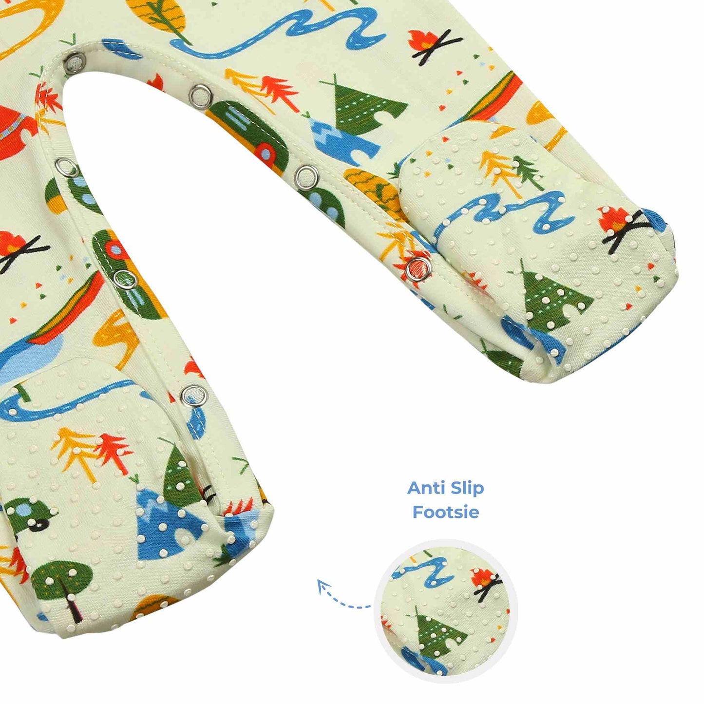 Romper with Footsie - Happy Camping