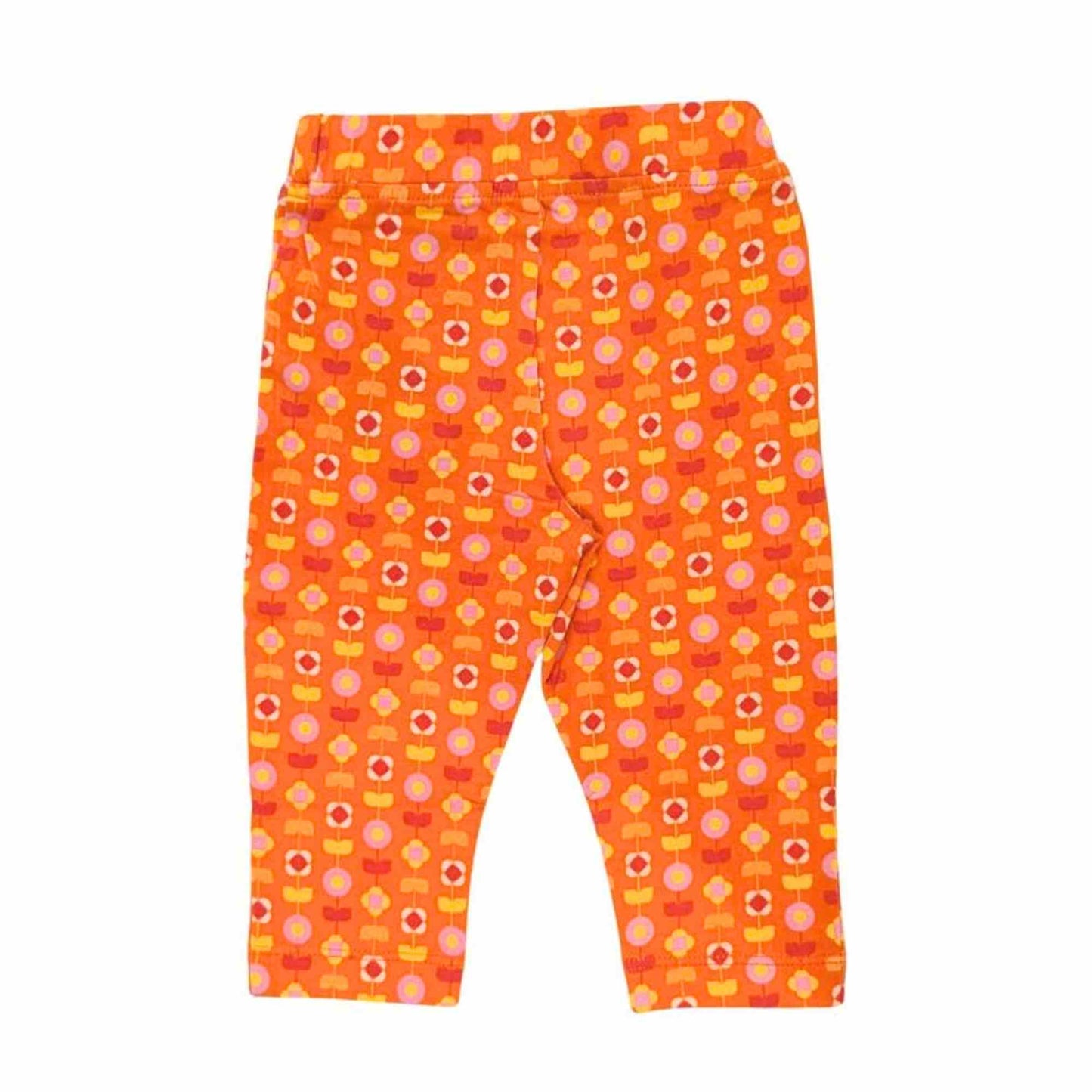 Girl Leggings - Indian Flora Orange