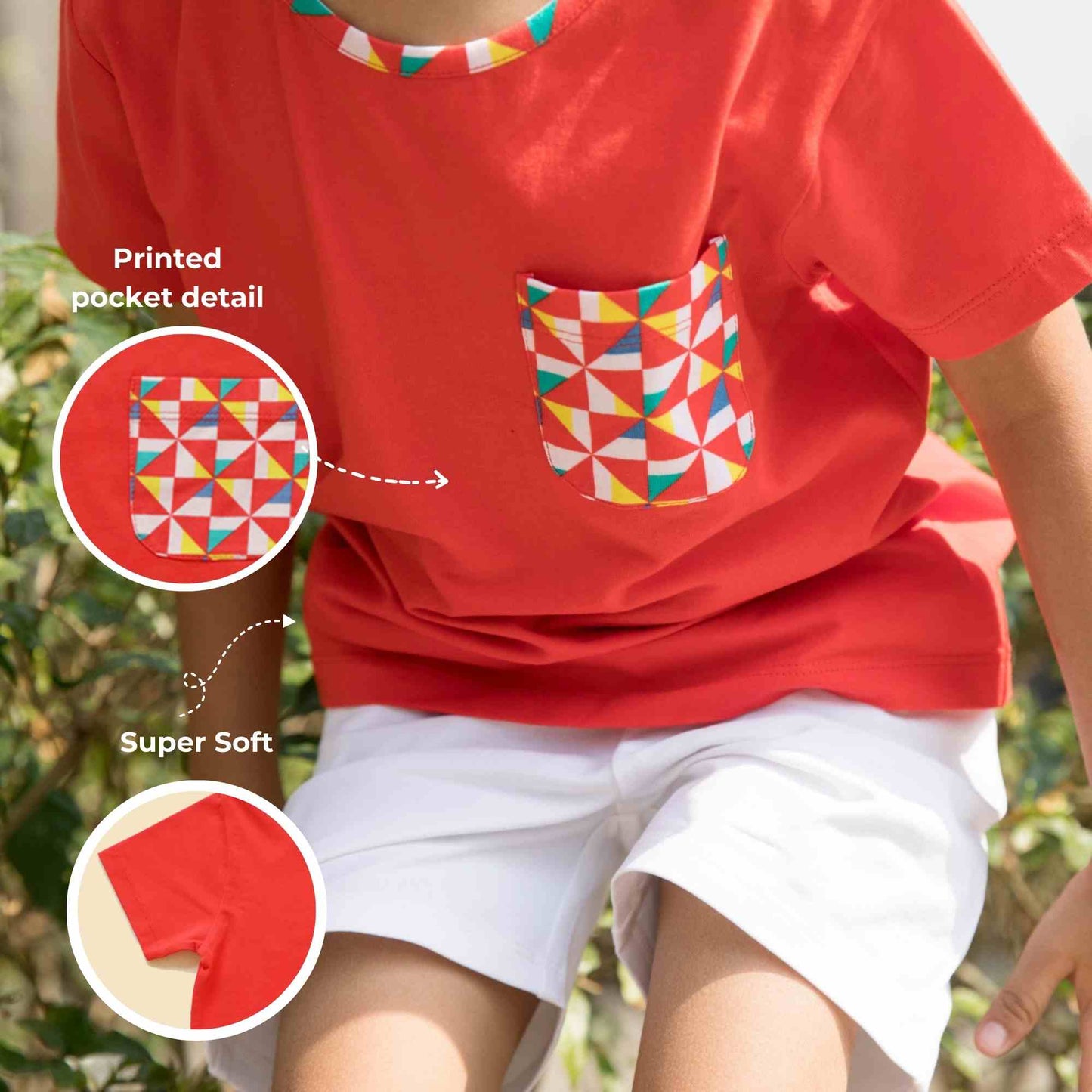 Pocket Tee - Pinwheel Parade