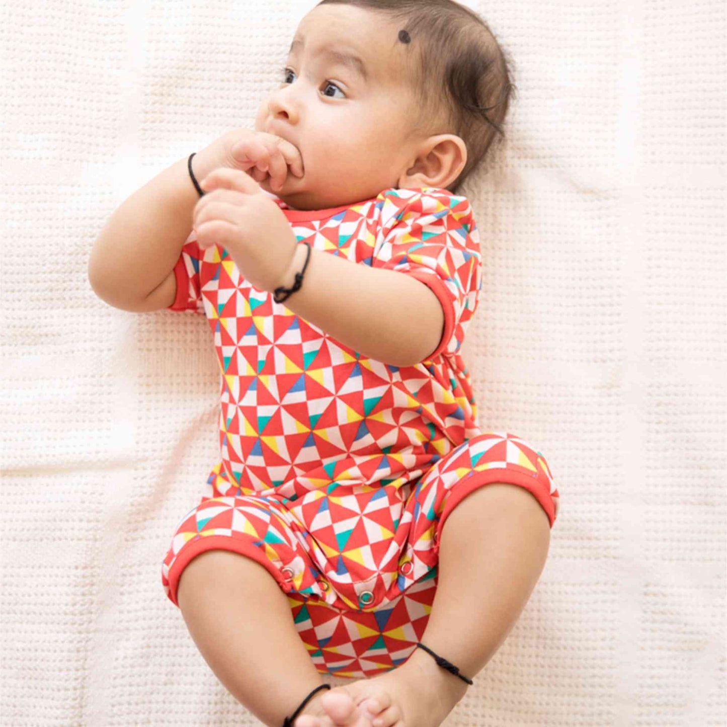 Half Romper - Pinwheel Parade