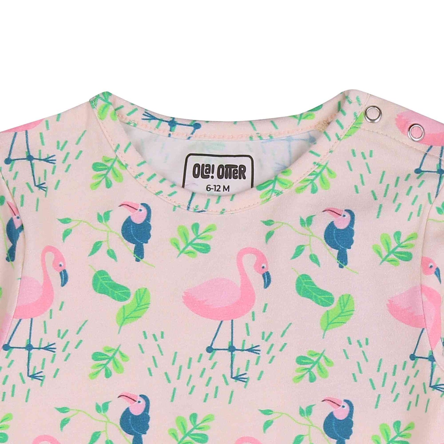 Full Sleeved Romper - Flamingo Forest