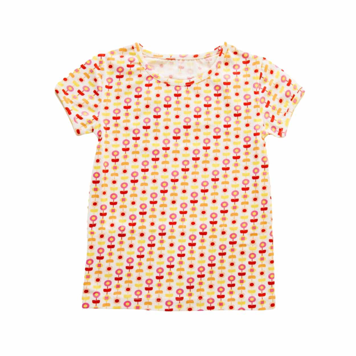 Short Sleeve Tee - Indian Flora White