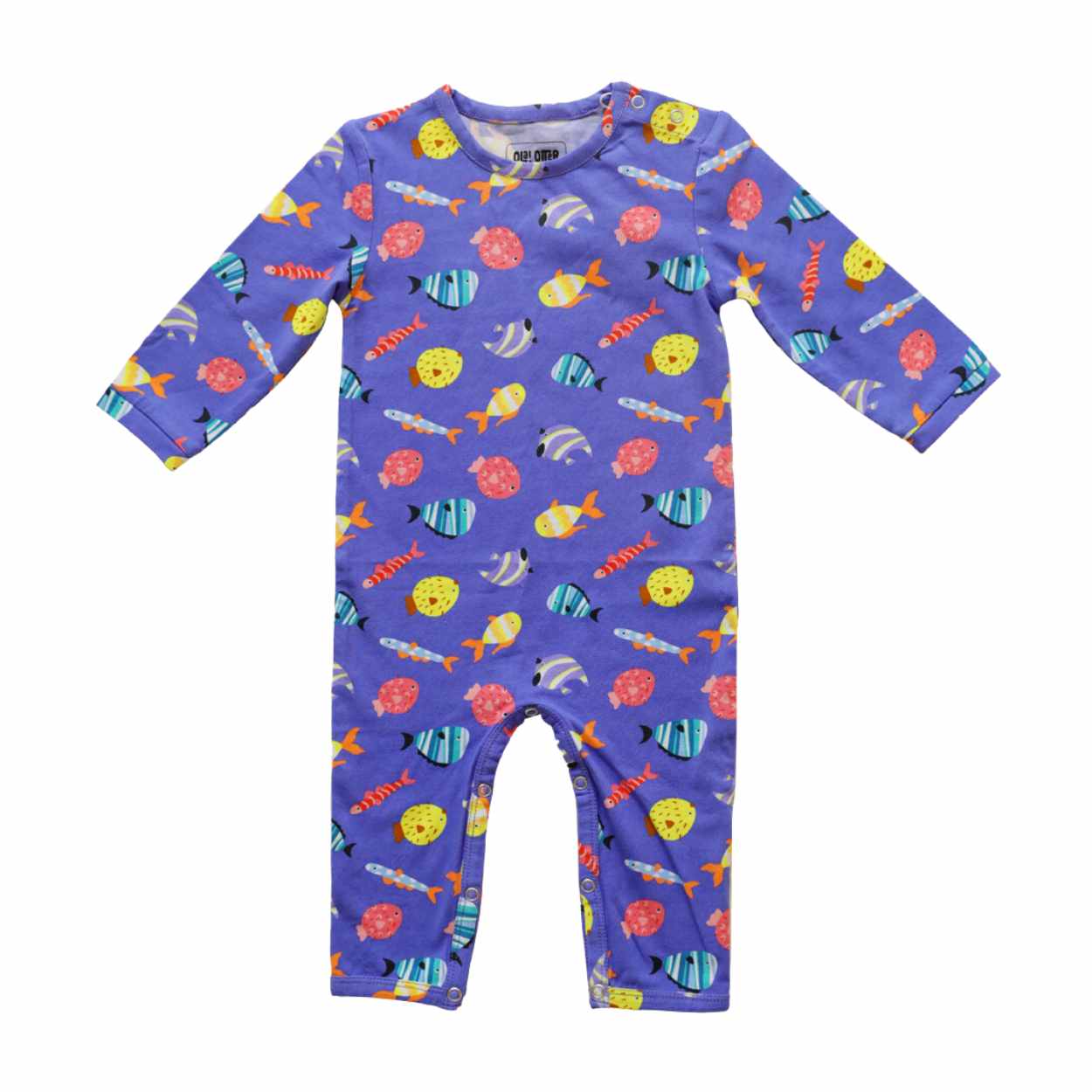 Full Sleeved Romper - Fuzzy Fishes