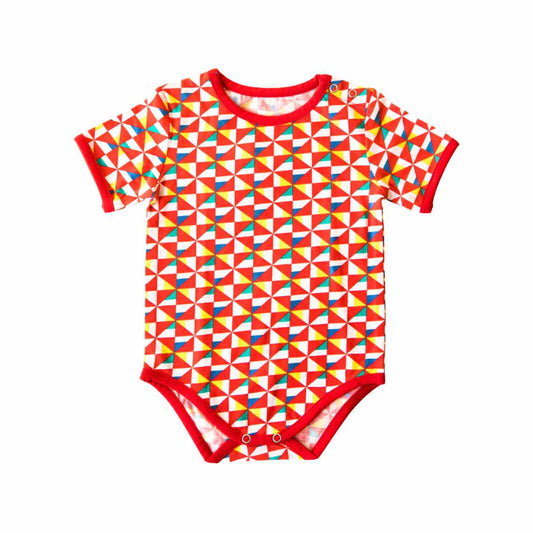 Half Sleeves Bodysuit - Pinwheel Parade