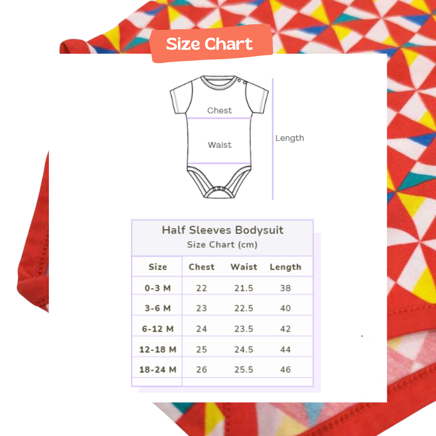 Half Sleeves Bodysuit - Pinwheel Parade