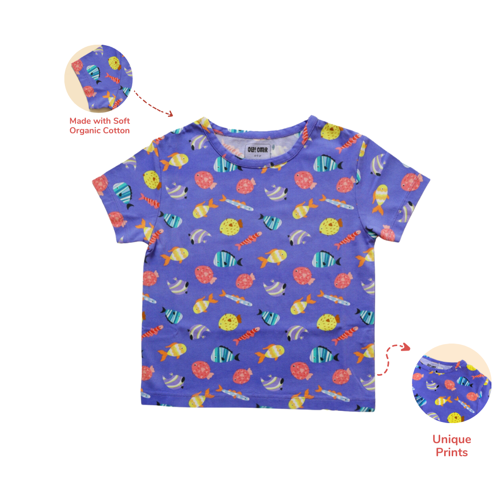 Oversize Tee - Fuzzy Fishes