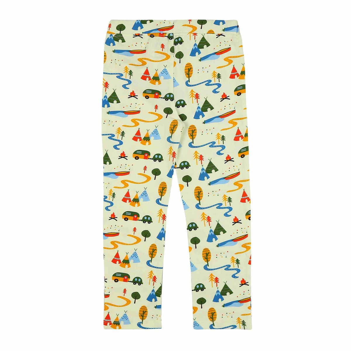 Ola! Otter Happy Camping print on organic cotton kids clothing