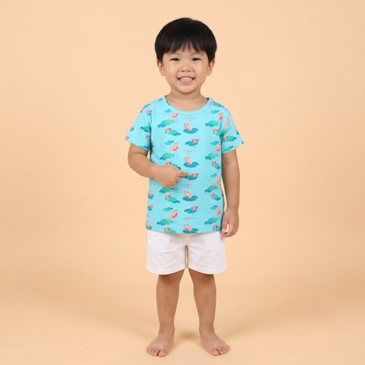 Ola! Otter Organic Cotton Oversized T-Shirt for Kids - Dandelion Yellow | Unisex Sustainable Tee | Soft & Breathable Baby & Toddler Wear |
