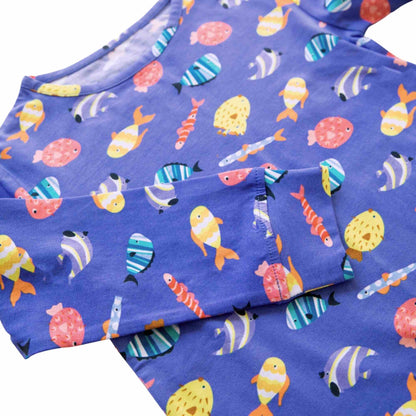 Ola! Otter Organic Cotton Full Sleeve Nightsuit for Kids | Soft & Breathable Toddler Sleepwear | Soft Pajama Set | Unisex Pajama