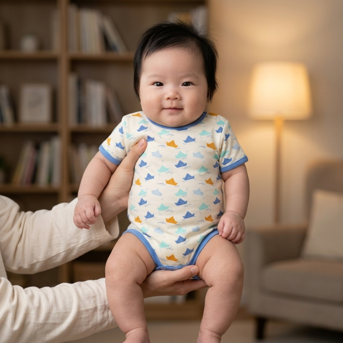 Ola! Otter Organic Cotton Half Sleeve Bodysuit for Babies | Baby Onesie | Baby Romper Sustainable Infant & Newborn Wear | Soft & Comfortable |