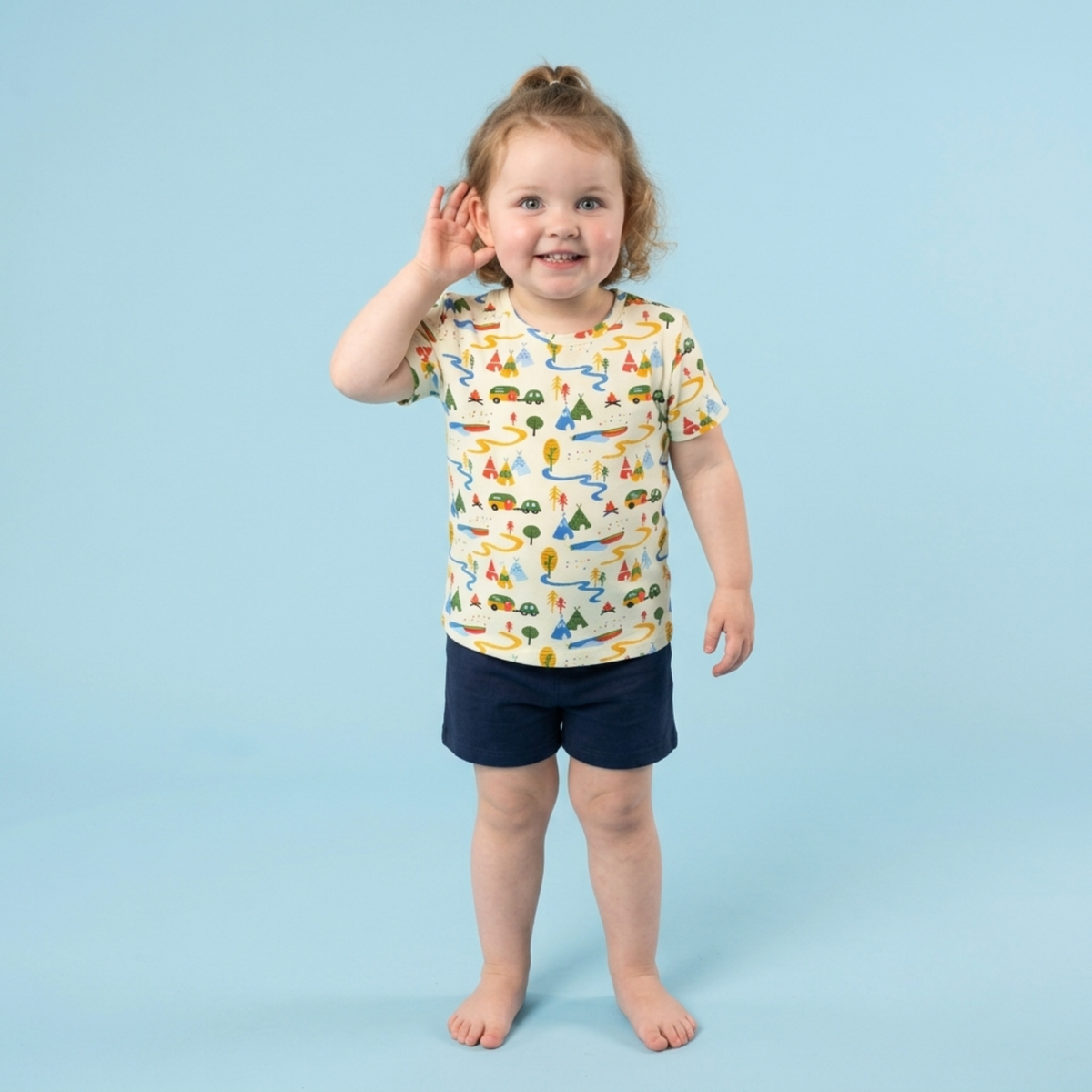 Ola! Otter Organic Cotton Oversized T-Shirt for Kids - Dandelion Yellow | Unisex Sustainable Tee | Soft & Breathable Baby & Toddler Wear |