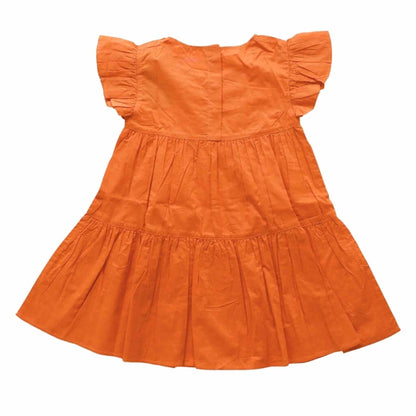 Ola! Otter Flutter Sleeve Embroidered Dress for Girls | Everyday Dresses for Girls | Soft & Comfortable |Sustainable Baby & Toddler Girls Wear | 18 Months–6 Years