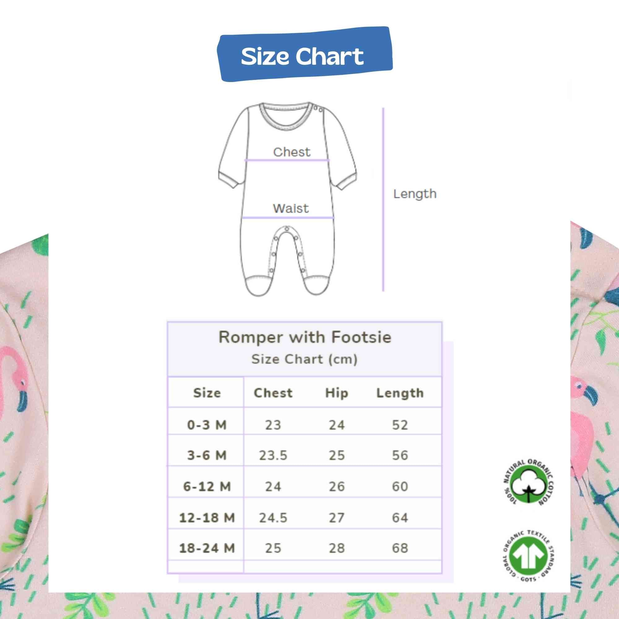 Romper with Footsie - Flamingo Forest