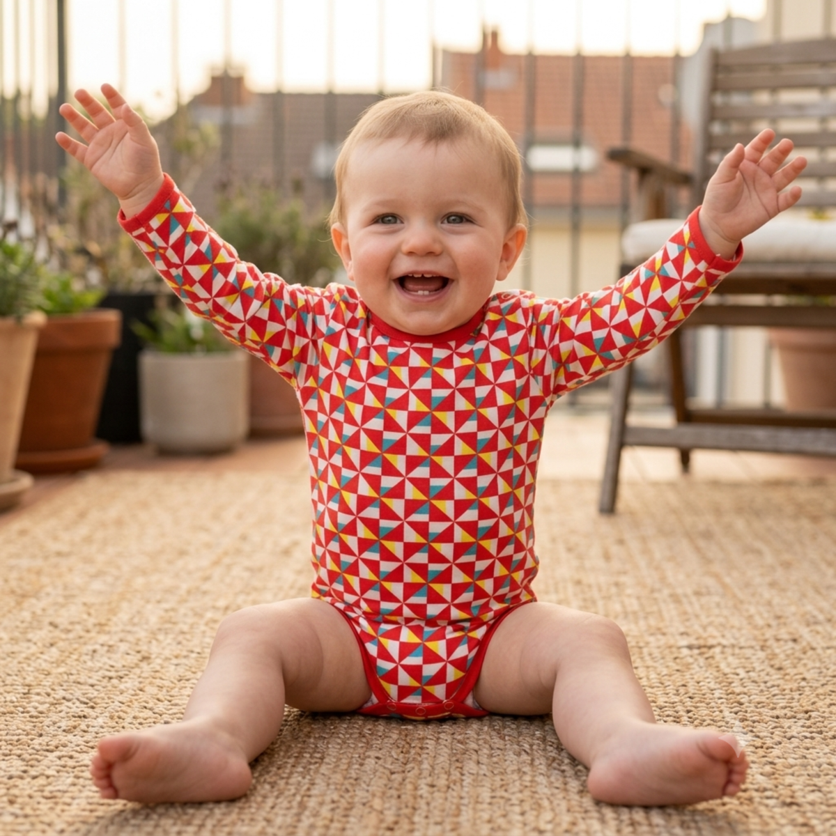 Ola! Otter Organic Cotton Full Sleeve Bodysuit for Babies | Baby Onesie | Baby Romper Sustainable Infant & Newborn Wear | Soft & Comfortable |