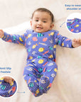 Sleepsuit with Footsie - Fuzzy Fishes
