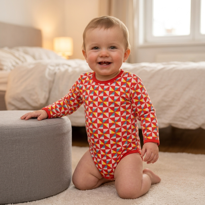 Ola! Otter Organic Cotton Full Sleeve Bodysuit for Babies | Baby Onesie | Baby Romper Sustainable Infant & Newborn Wear | Soft & Comfortable |
