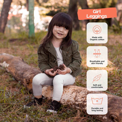 Girl Leggings - White
