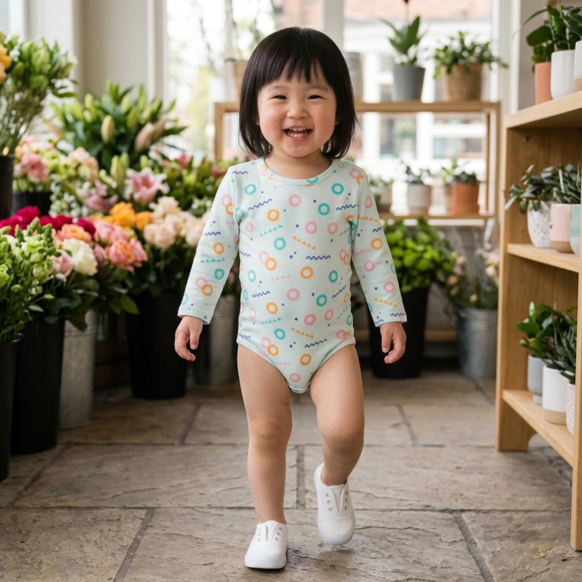 Ola! Otter Organic Cotton Full Sleeve Bodysuit for Babies | Baby Onesie | Baby Romper Sustainable Infant & Newborn Wear | Soft & Comfortable |
