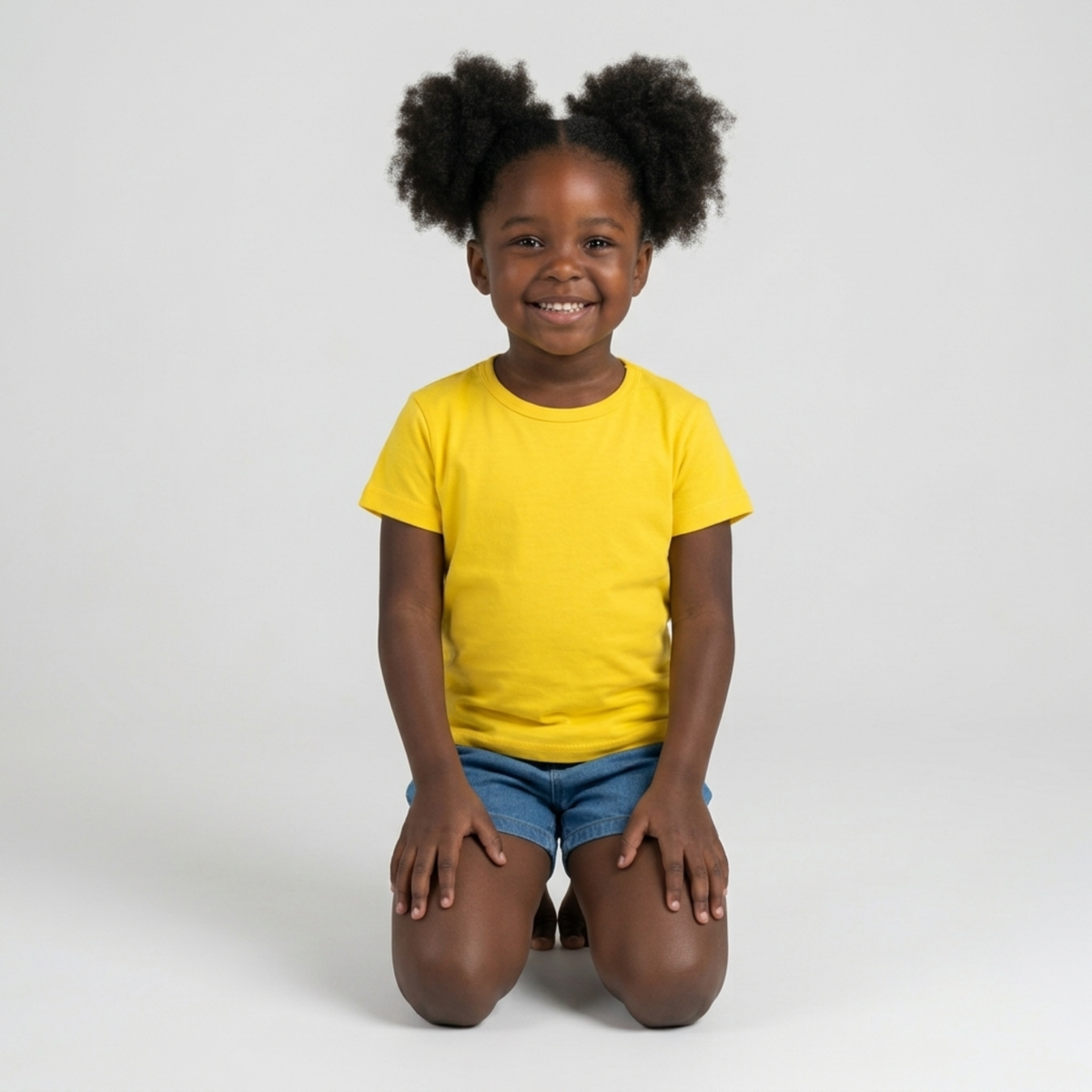 Ola! Otter Organic Cotton Oversized T-Shirt for Kids - Dandelion Yellow | Unisex Sustainable Tee | Soft & Breathable Baby & Toddler Wear |