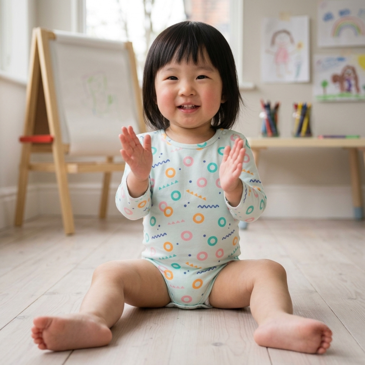 Ola! Otter Organic Cotton Full Sleeve Bodysuit for Babies | Baby Onesie | Baby Romper Sustainable Infant & Newborn Wear | Soft & Comfortable |