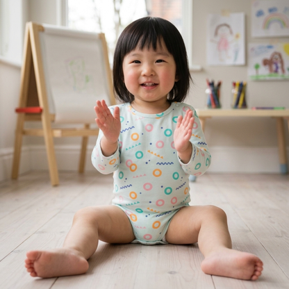 Ola! Otter Organic Cotton Full Sleeve Bodysuit for Babies | Baby Onesie | Baby Romper Sustainable Infant & Newborn Wear | Soft & Comfortable |