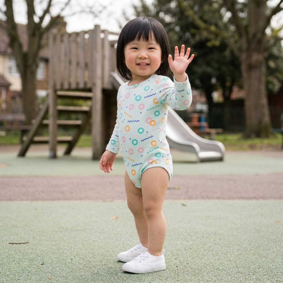 Ola! Otter Organic Cotton Full Sleeve Bodysuit for Babies | Baby Onesie | Baby Romper Sustainable Infant & Newborn Wear | Soft & Comfortable |