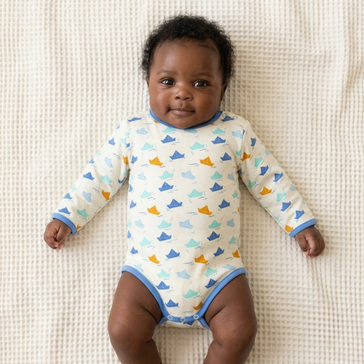 Ola! Otter Organic Cotton Full Sleeve Bodysuit for Babies | Baby Onesie | Baby Romper Sustainable Infant & Newborn Wear | Soft & Comfortable |