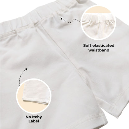 Ola! Otter Organic Cotton Unisex Shorts for Kids | Soft & Breathable Toddler Bottoms | Everyday Bottom | Boys & Girls Bottom |