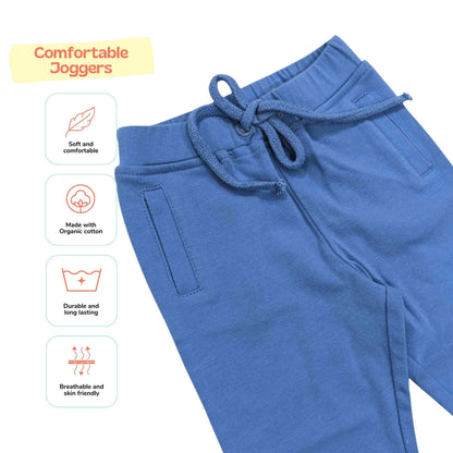 Ola! Otter Organic Cotton Unisex Joggers for Kids | Sustainable Baby & Toddler Bottoms | Unisex Joggers | Boys & Girls Bottom |