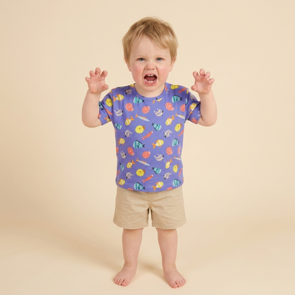Ola! Otter Organic Cotton Oversized T-Shirt for Kids - Dandelion Yellow | Unisex Sustainable Tee | Soft & Breathable Baby & Toddler Wear |
