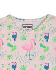 Full Sleeved Romper - Flamingo Forest