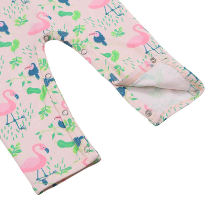 Full Sleeved Romper - Flamingo Forest