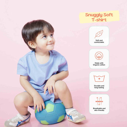 Ola! Otter Organic Cotton Oversized T-Shirt for Kids | Unisex Sustainable Tee | Soft & Breathable Baby & Toddler Wear |