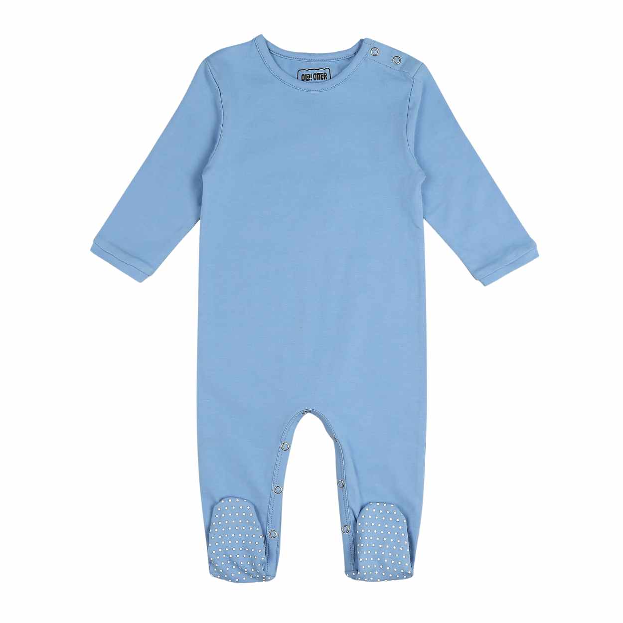 Romper with Footsie - Bliss Blue