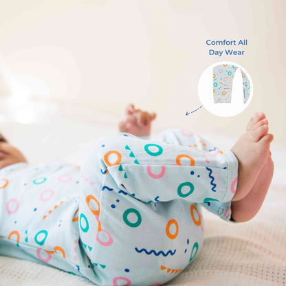 Ola! Otter Infant Full Sleeve Romper | Organic Cotton | Comfortable Everyday Baby Wear| Cozy Baby Sleep & Play Romper