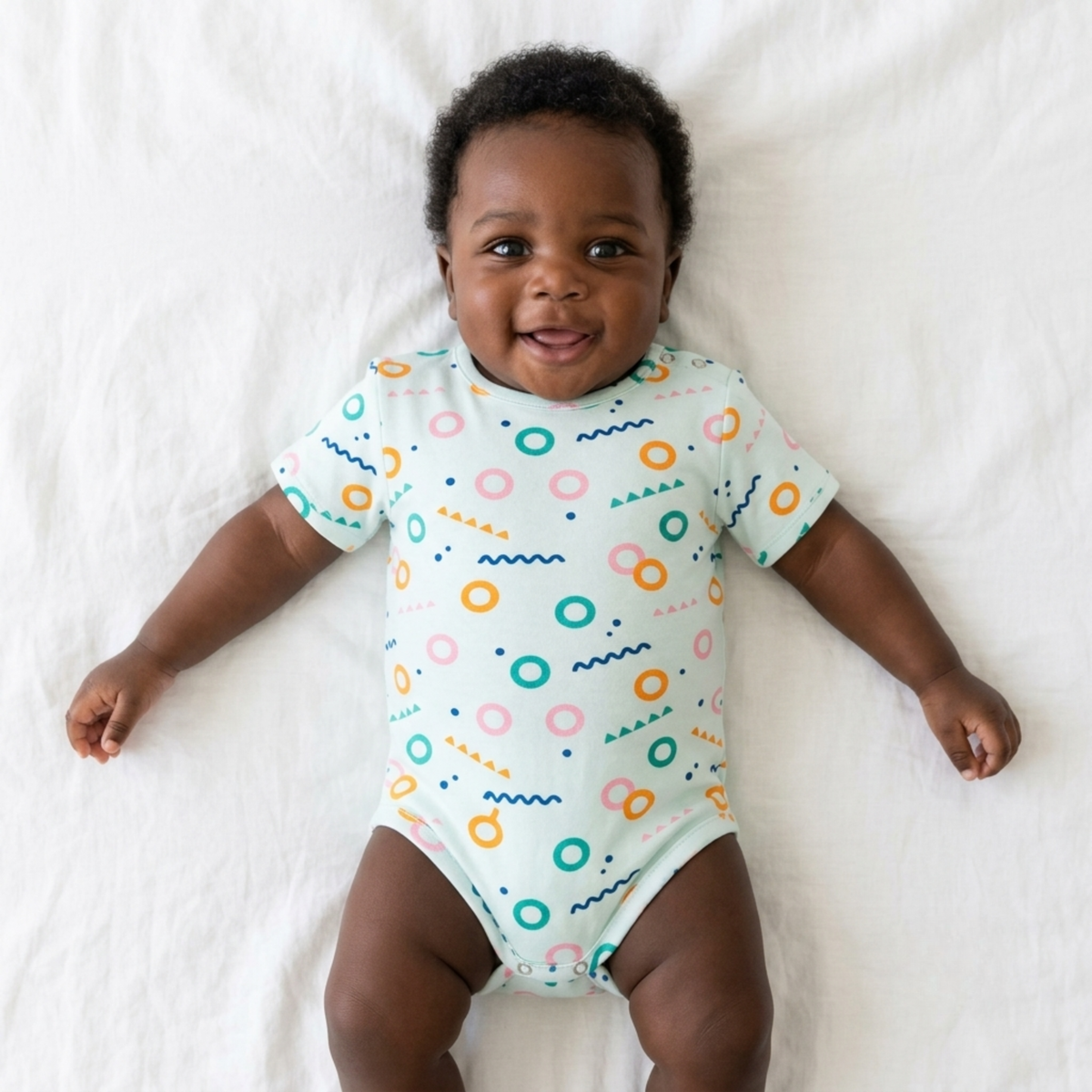 Ola! Otter Organic Cotton Half Sleeve Bodysuit for Babies | Baby Onesie | Baby Romper Sustainable Infant & Newborn Wear | Soft & Comfortable |