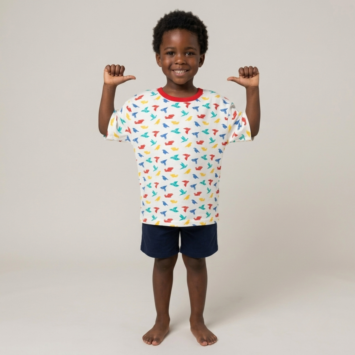 Ola! Otter Organic Cotton Oversized T-Shirt for Kids - Dandelion Yellow | Unisex Sustainable Tee | Soft & Breathable Baby & Toddler Wear |
