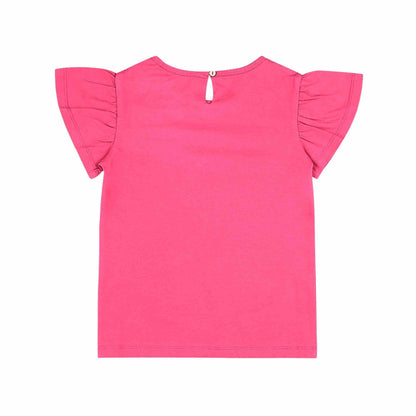 Ola! OtterOrganic Cotton Flutter Sleeve Top for Girls | Sustainable Baby & Toddler Clothing | Soft & Comfortable |12 Months–6 Years