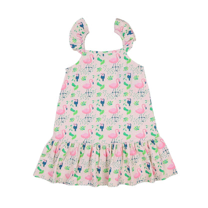 2 Pack Strap Dress- Camping & Flamingo