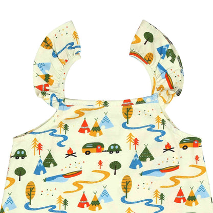 2 Pack Strap Dress- Camping & Flamingo