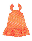 Strap Dress - Indian Flora Orange