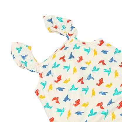 2 Pack Strap Dress- Gummy Birds & Indian Flora Orange