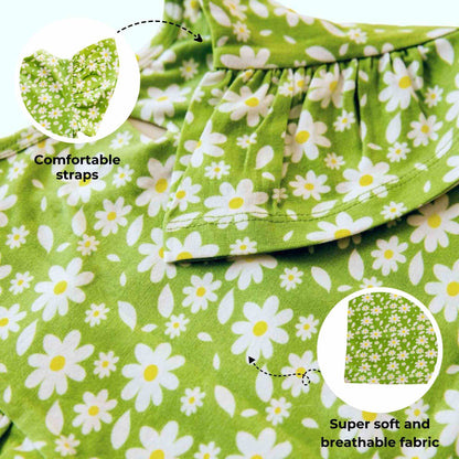 Ola! OtterOrganic Cotton Flutter Sleeve Top for Girls | Sustainable Baby & Toddler Clothing | Soft & Comfortable |12 Months–6 Years