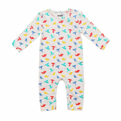 Ola! Otter Infant Full Sleeve Romper | Organic Cotton | Comfortable Everyday Baby Wear| Cozy Baby Sleep & Play Romper