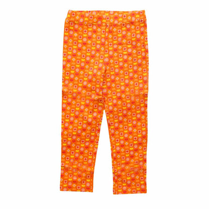 Girl Leggings - Indian Flora Orange