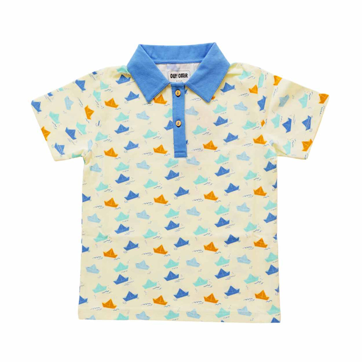 Ola! Otter organic cotton polo t-shirt for boys - view 2