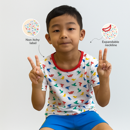 Ola! Otter Organic Cotton Oversized T-Shirt for Kids | Unisex Sustainable Tee | Soft & Breathable Baby & Toddler Wear |