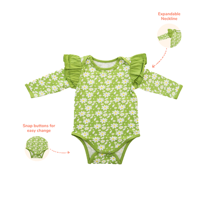 Ruffle Full Sleeve Bodysuit - Breezy Daisy